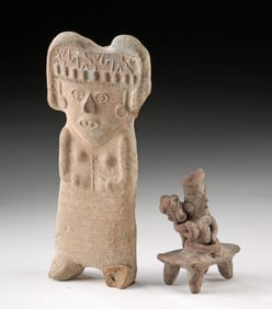 2 Pre-Columbian Pottery Figures
