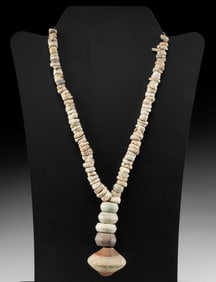 Necklace w/ Colima Shell, Pottery, & Stone Beads