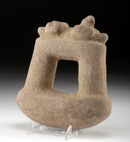 Costa Rican Stone Mano / Grinder, Stirrup Form, Birds