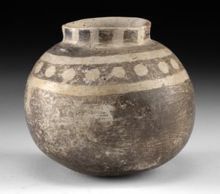 Ancient Mexican Casas Grandes Black on White Pot