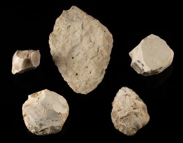5 Eastern Woodland Stone Tools (Iowa & Texas)