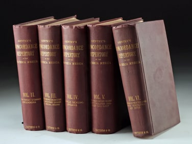 5 Volumes of Gentry's "Concordance Repertory" (1890)