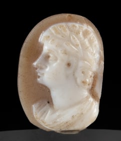 18th C. English / French Chalcedony Cameo Male Bust
