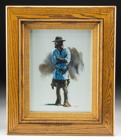 Lad Odell Watercolor & Pastel - The Pack Train Leader