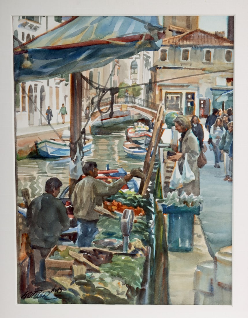 Gerald Fritzler Watercolor Painting - Venice (1 of 3)