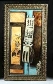 Framed Eason Eige Painting - Still Life, 2015