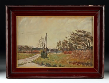 Viggo Langer Painting "Russet Reeds" (1930)