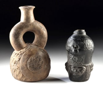 Chavin and Chimu Pottery Vessels