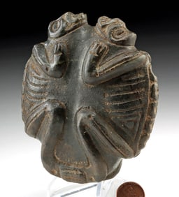 Taino Stone Discoidal Double Figures
