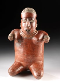 Nayarit Pottery Female Figure - Kneeling Nude