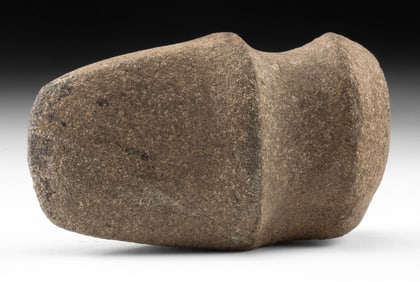 Archaic Native American 3/4 Grooved Stone Axe Head