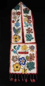 Native American 19th C. Ojibwe Beaded Bandolier Bag