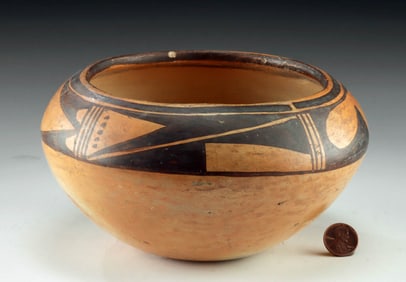 19th C. Hopi Sikyatki Revival Pottery Bowl