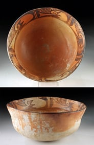 Early 20th C. Hopi Pottery Bowl - Geometric Design