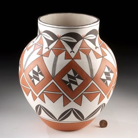 Laguna Pueblo Polychrome Pot by Lee Ann Cheromiah