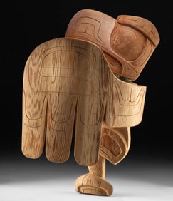 Pacific Northwest Coast Thunderbird Cedar Sculpture