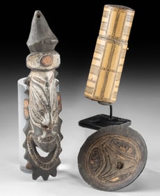 Papua New Guinea Maskette, Kap Kap & Lime Container