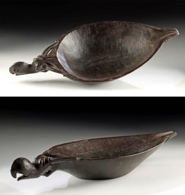 Dayak Ironwood Bowl w/ Hornbill Shaped Handle