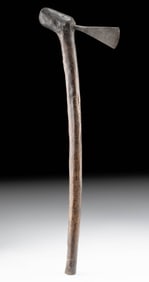 Central African Traditional Chokwe Wood & Iron Axe