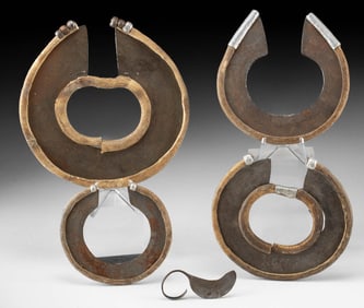 Kenyan Turkana 4 Iron Fighting Bracelets & Finger Knife