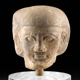 Egyptian New Kingdom Limestone Head