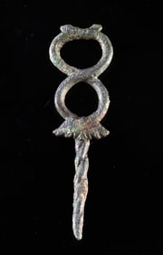 Rare Roman Bronze Caduceus of Trade & Safe Passage