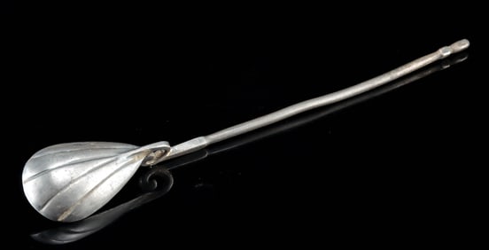 Roman Silver Cochlearium - Volute-Handle & Shell Bowl