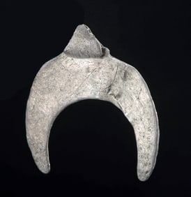 Roman Silver Amulet - Crescent Moon Pendant