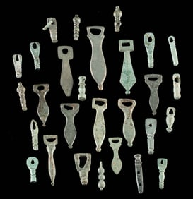 Ancient Roman 28 Bronze Belt or Garment Fasteners
