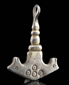 Viking Gilt Silver Thor's Hammer Pendant - Mjolnir