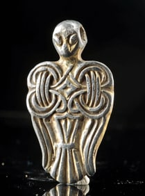 Viking Gilt Silver Pendant - Raven Form