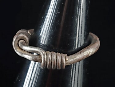 9th C. Viking Silver Ring - Coiled Spiral Design