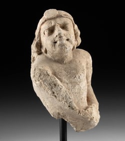 Gandharan Plaster Fragment - Male Figure Bust