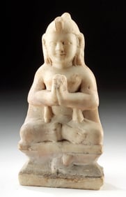 18th C. Indian Marble Devotional Deity Figure