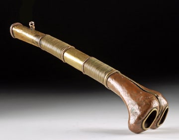 Tibet Ritual Kangling - Human Femur in Brass & Copper