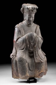 Qing Lacquered Matsu Sculpture - Guardian of the Sea