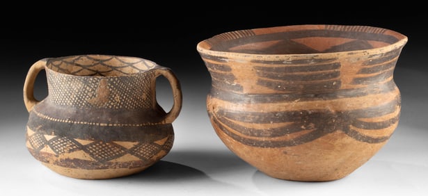 Two Chinese Neolithic Pottery Jars, ex Arte Primitivo