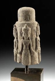 10th C. Cambodian Khmer Linga with Devata Figures