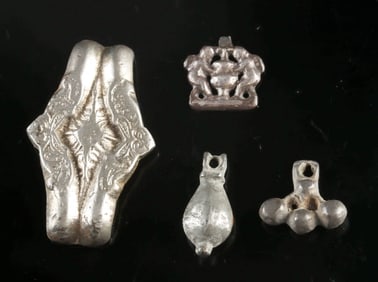 European Ornaments - Medieval Bronze, Rococo Revival Silver Putti
