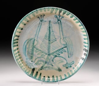 Robert Picault Ceramic Plate - Avian Motif (1948)