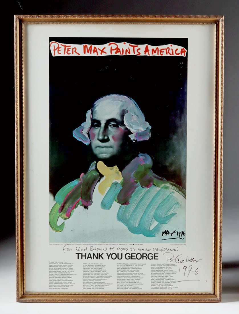 Signed "Peter Max Paints America" Poster (1976) (1 of 3)