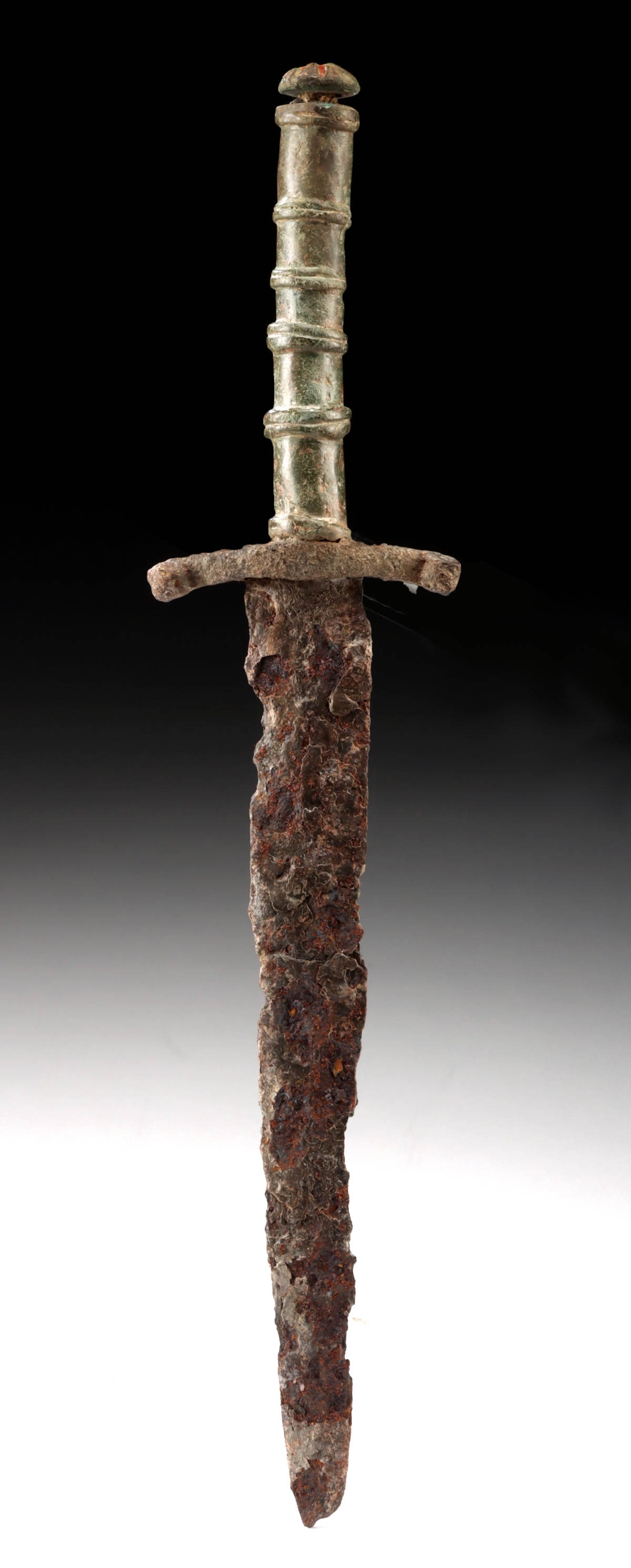 Bronze Age Iron Dagger Blade w/ Tin-Bronze Handle (1 of 2)