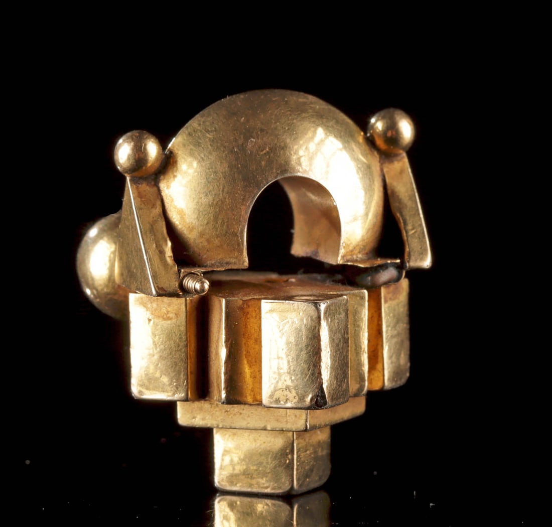 Indian Tamil Nadu Gold Earring Thandatti = 18kt + (1 of 3)