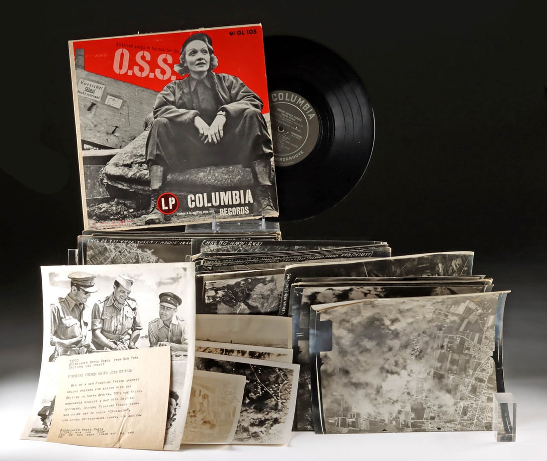 WWII Bombing Aerial Strike Photos + Marlene Deitrich Vinyl (1 of 4)
