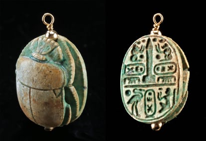 Egyptian Scarab - Thutmose III Cartouches, ex-Sotheby's