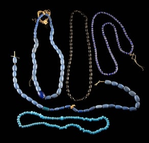 Five West African Trade Bead Strands