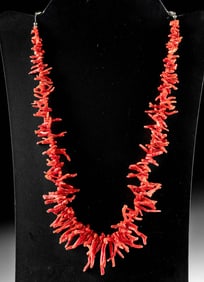 Navajo / Zuni Necklace Coral Branches