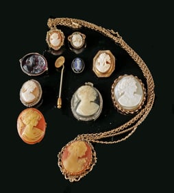 11-Piece Classical Revival Cameo Jewelry Assortment