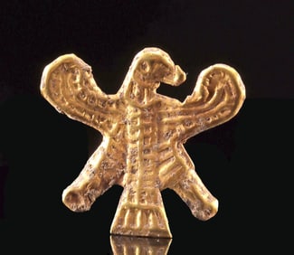 Scythian Gold Bird Applique - Repousse Detail
