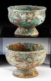 Pair of 12th C. Cambodian Khmer Bronze Cups